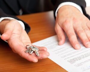 Handing over of house key Handing over of house key