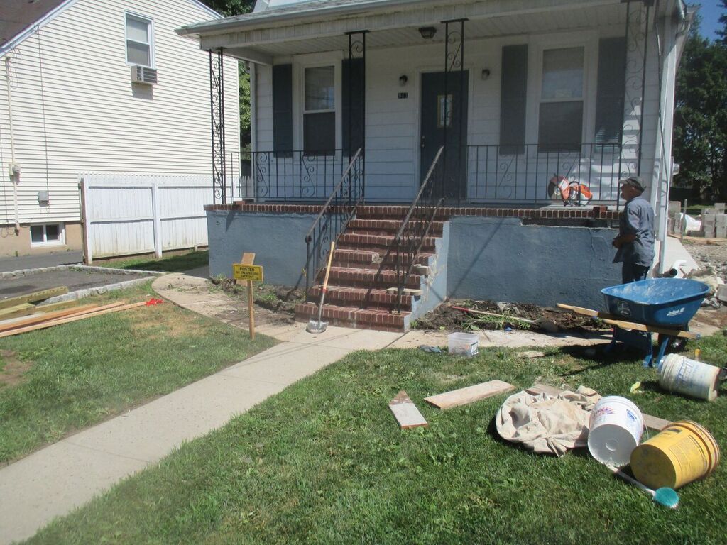 Stair Work Before Photo - Masonry in Middletown, NJ