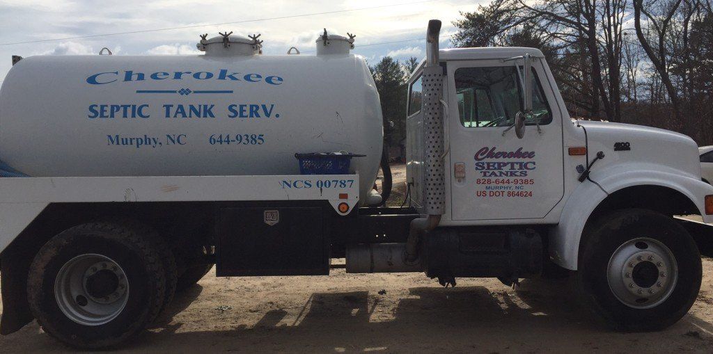 North Carolina Septic Repair — Cherokee Septic Tank Vehicle in Murphy, NC North Carolina Septic Repair — Cherokee Septic Tank Vehicle in Murphy, NC