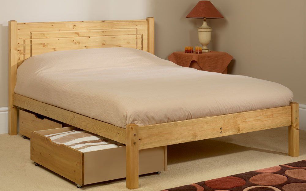 wooden bed