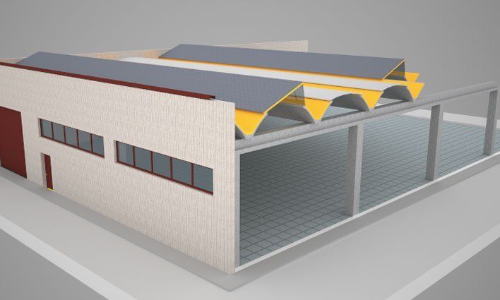 Modell Halle spezielle Abdeckung