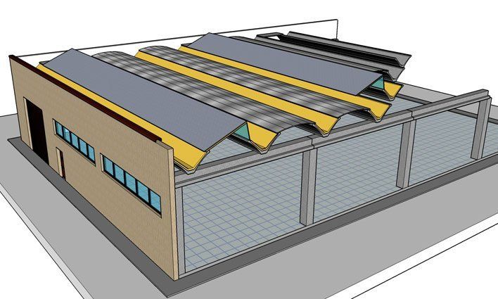 Rendering Halle spezielle Abdeckung