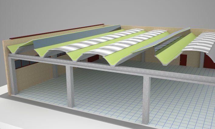 Modell Halle spezielle Abdeckung