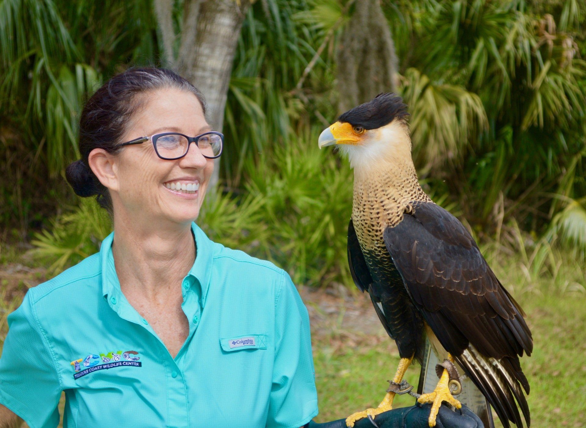 Corinna with Crested Caracara