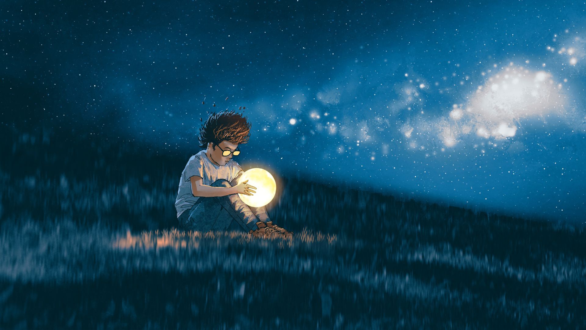 illustrazione con bambino