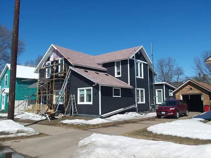 Home getting new siding