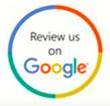 Review us on Google logo. Circle with Google text.
