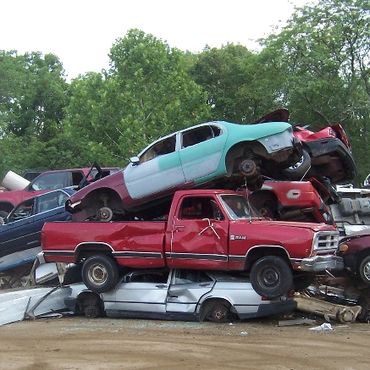 pile of old cars