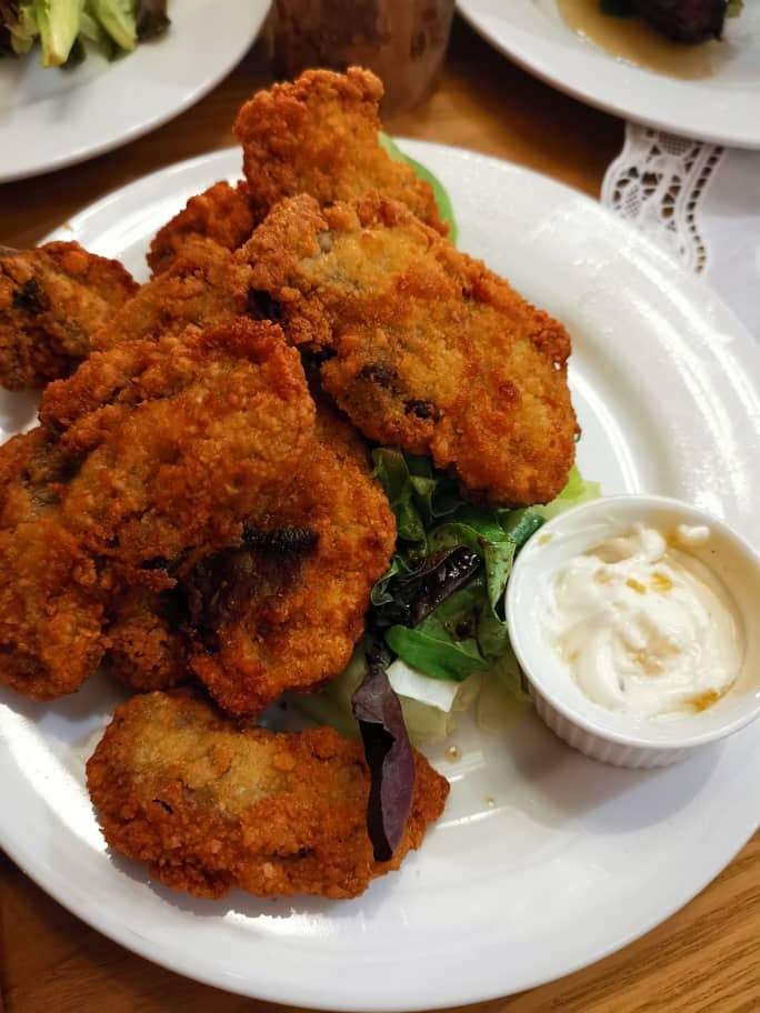 Breadcrumb Mushroom Profile with Garlic Mayonnaise