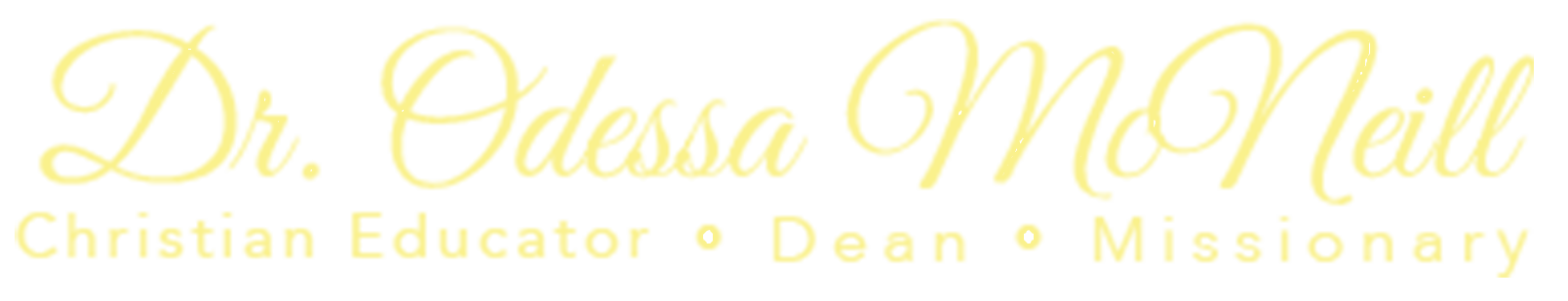 The name dr. olivia mcneill is written in yellow on a white background.