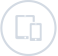 Tablet and smartphone icon within a circle.