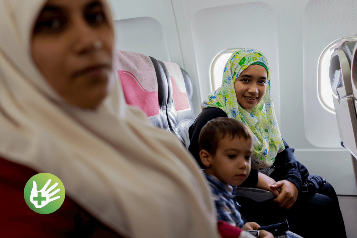 woman on plane