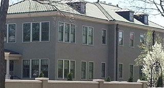 stucco house