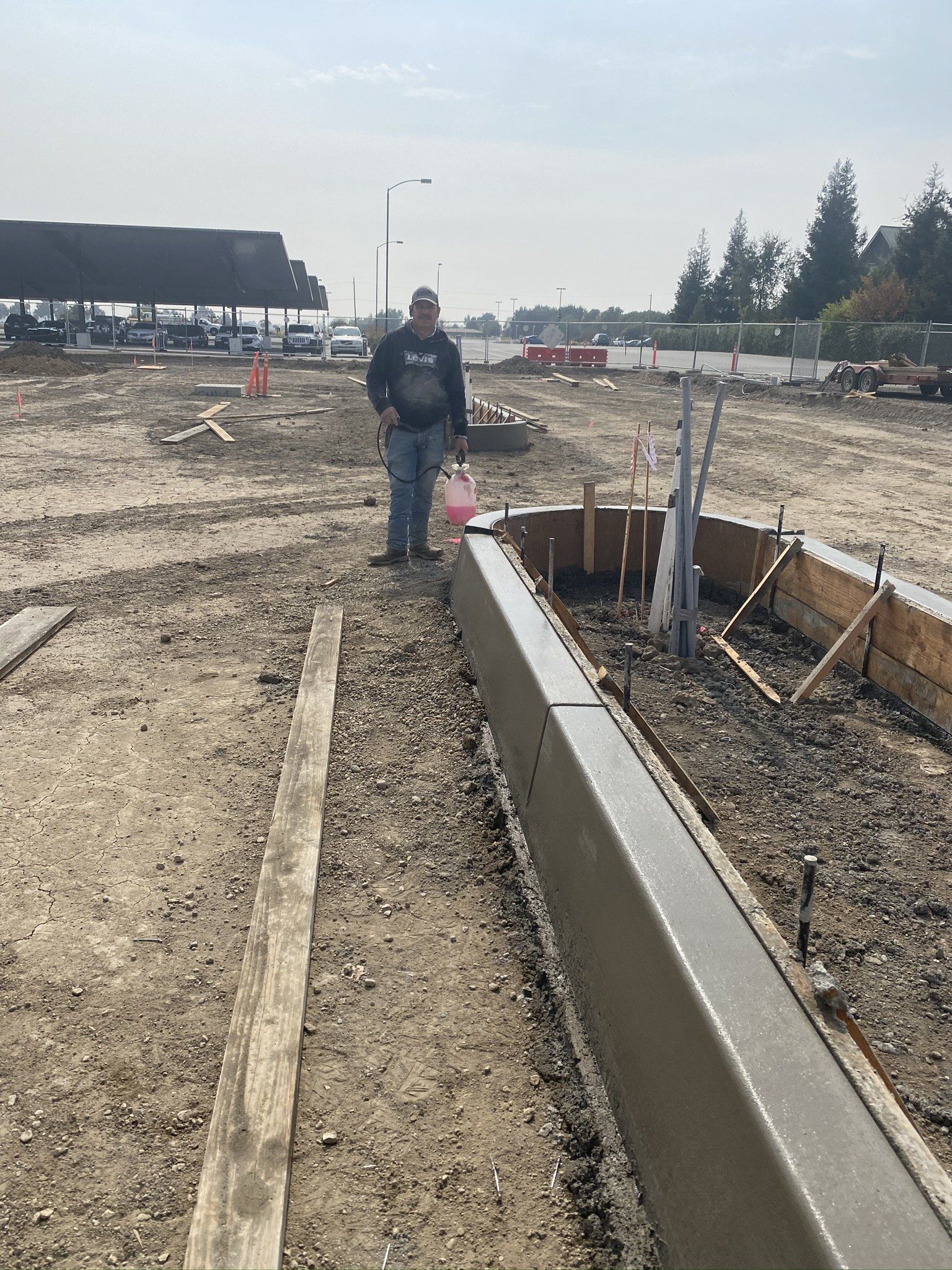 Commercial Island Curbs Concrete