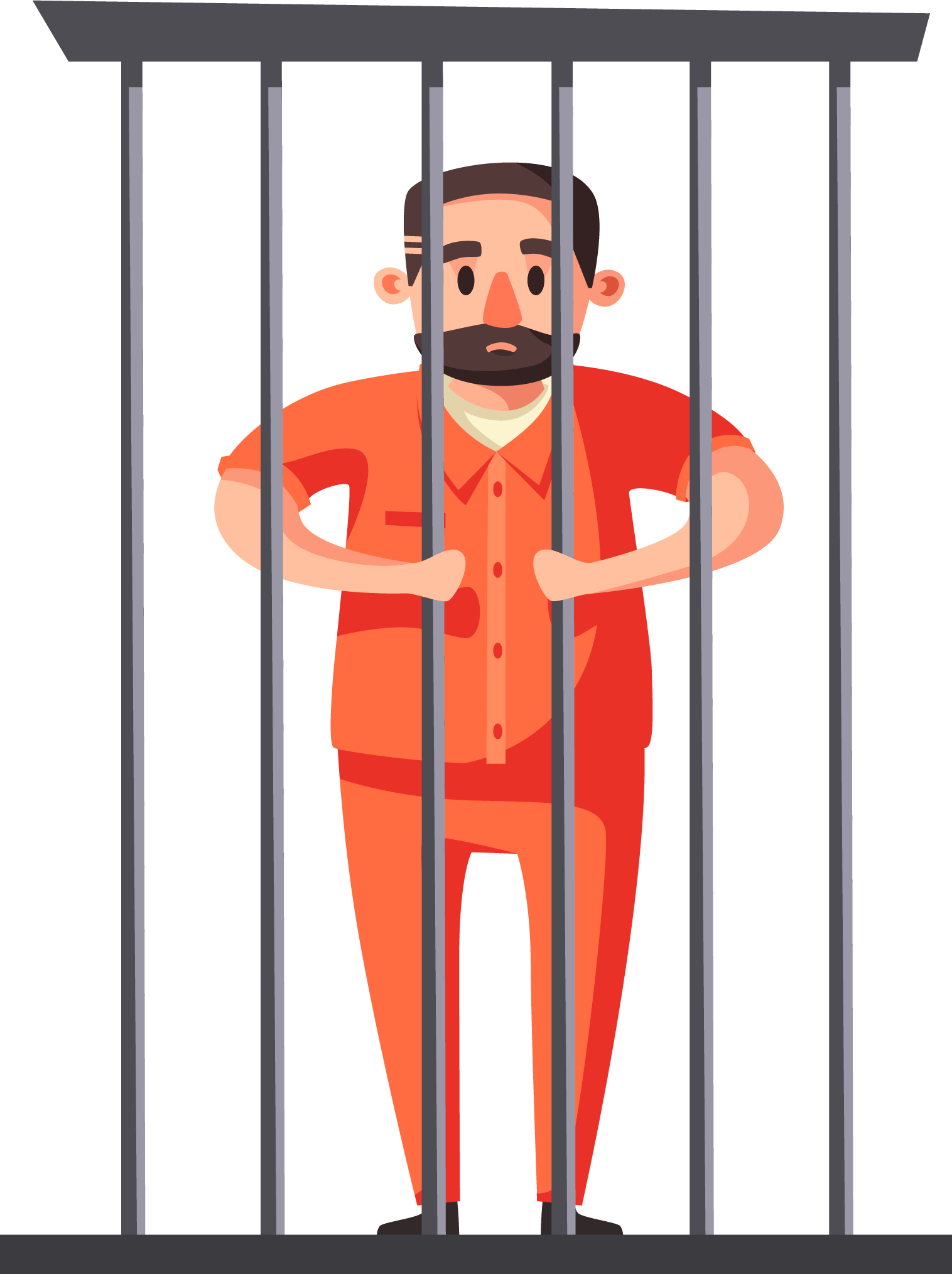 Man in Jail Cell Bar l Charlotte, NC l U.S Bonding