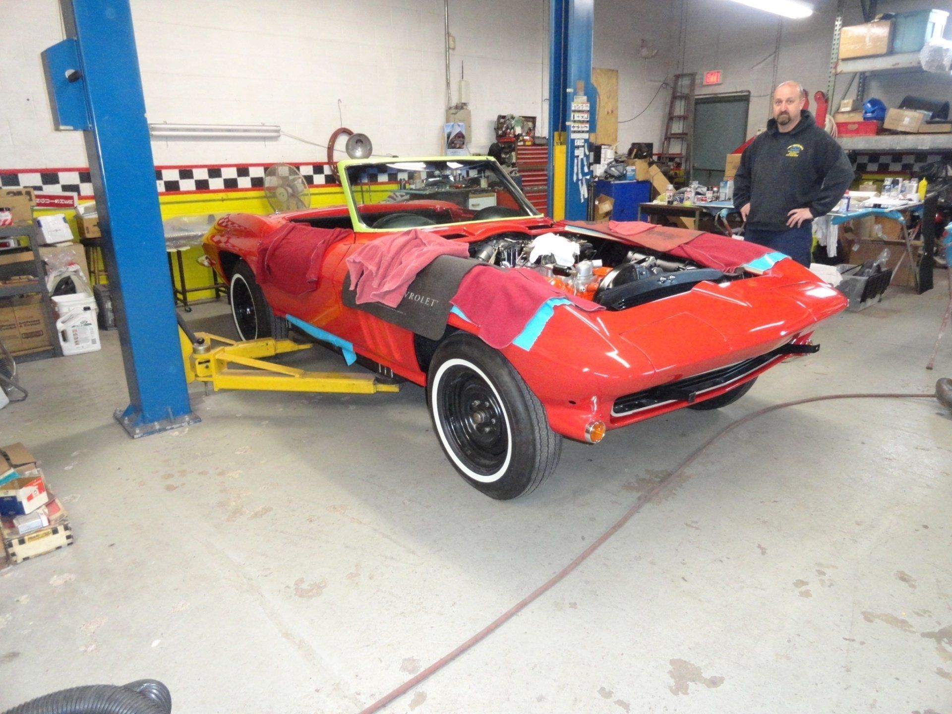 1965 Red Corvette Lifted — Pipersville, PA — The Vette Shop