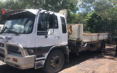 Hiab Truck — Heavy Haulage in Sarina Australia Hiab Truck — Heavy Haulage in Sarina Australia