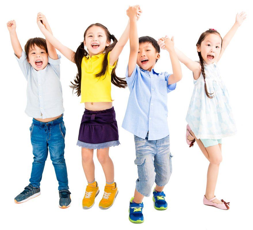Child Care — Group of Happy Kids Jumping in Norman, OK Child Care — Group of Happy Kids Jumping in Norman, OK