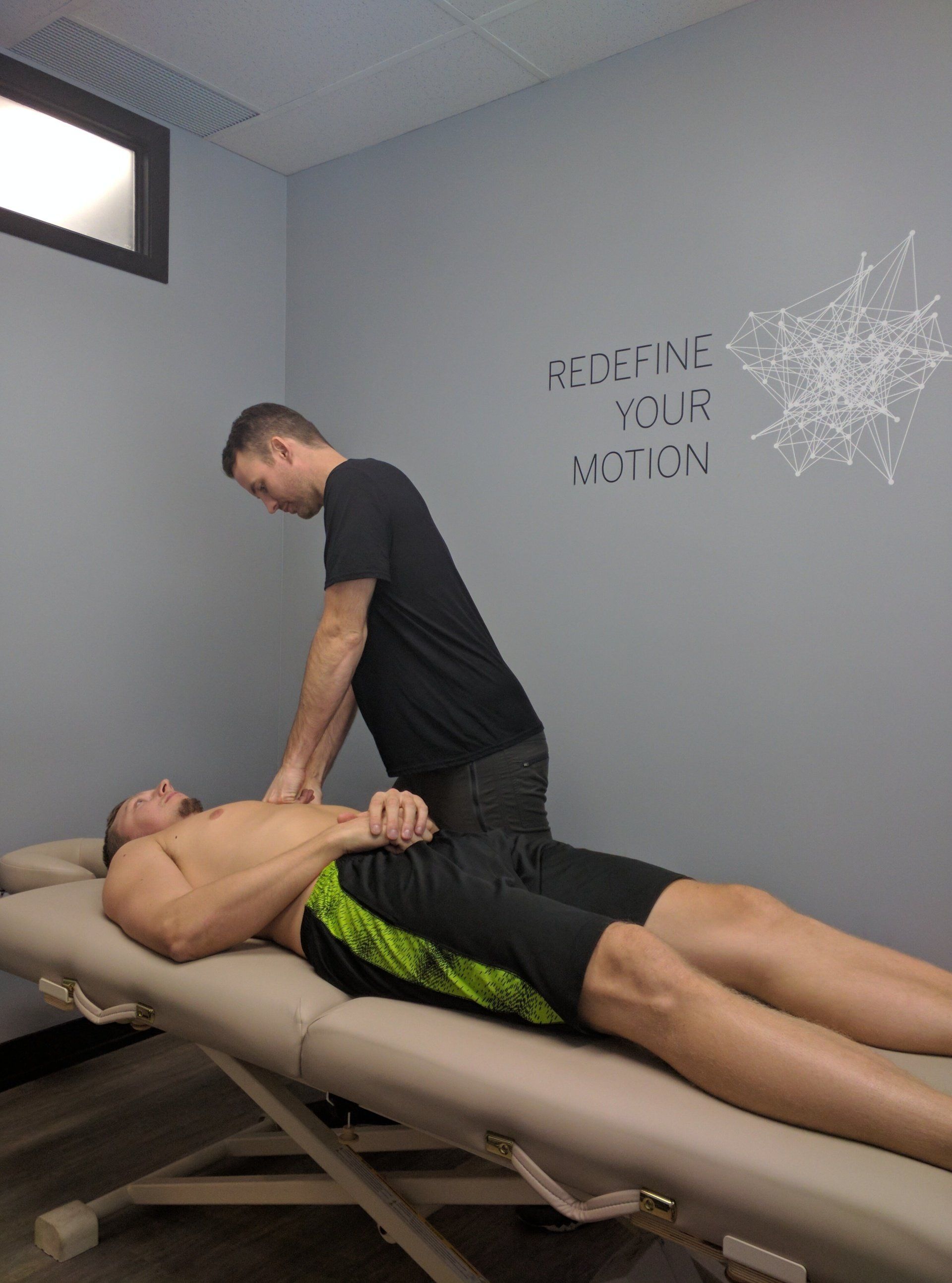 Manual therapy on a table
