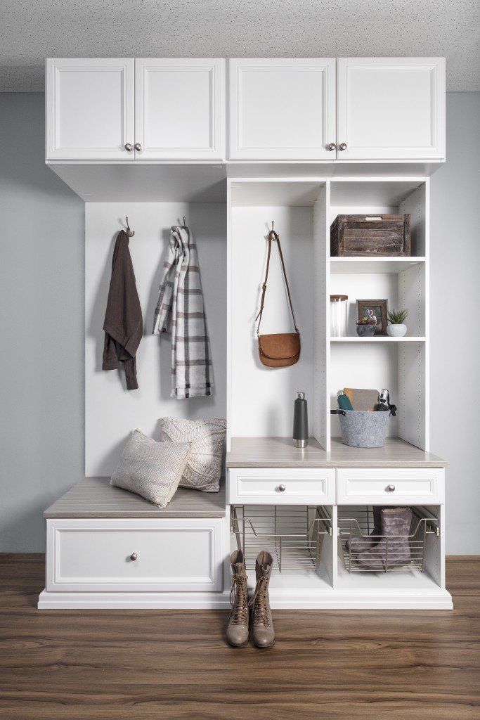 Custom Mudroom Storage Installation