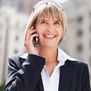 Female about to Contact Solution Web Designs for Social Media Marketing Services