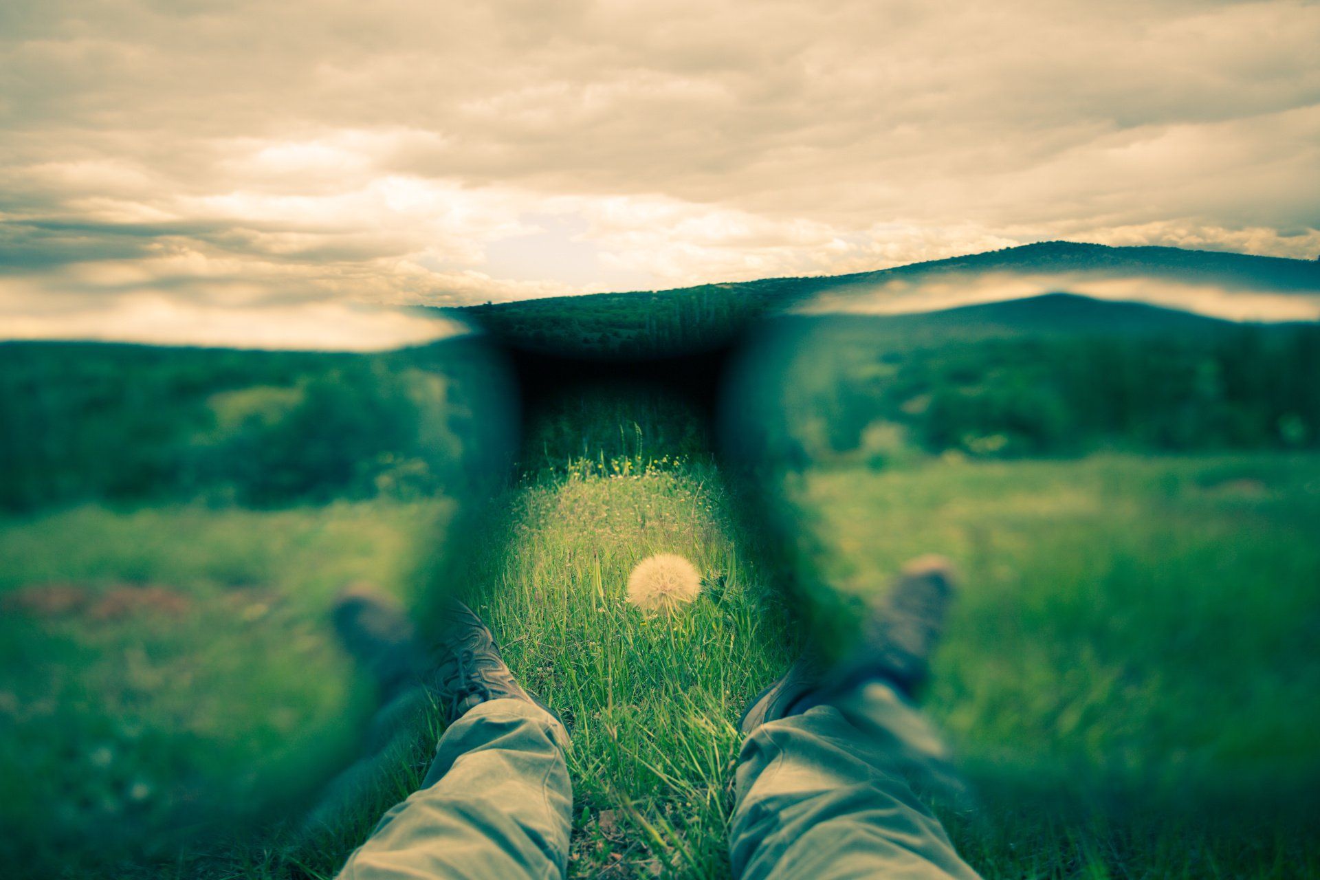 Glasses demonstrating how farsightedness affects vision with and without vision correction