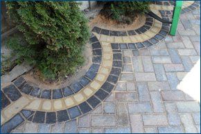 A newly layed driveway