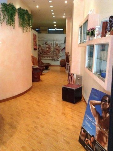sala di attesa di un centro estetico