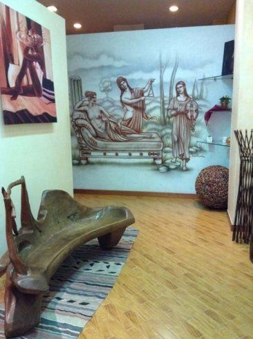 sala di attesa in un centro estetico