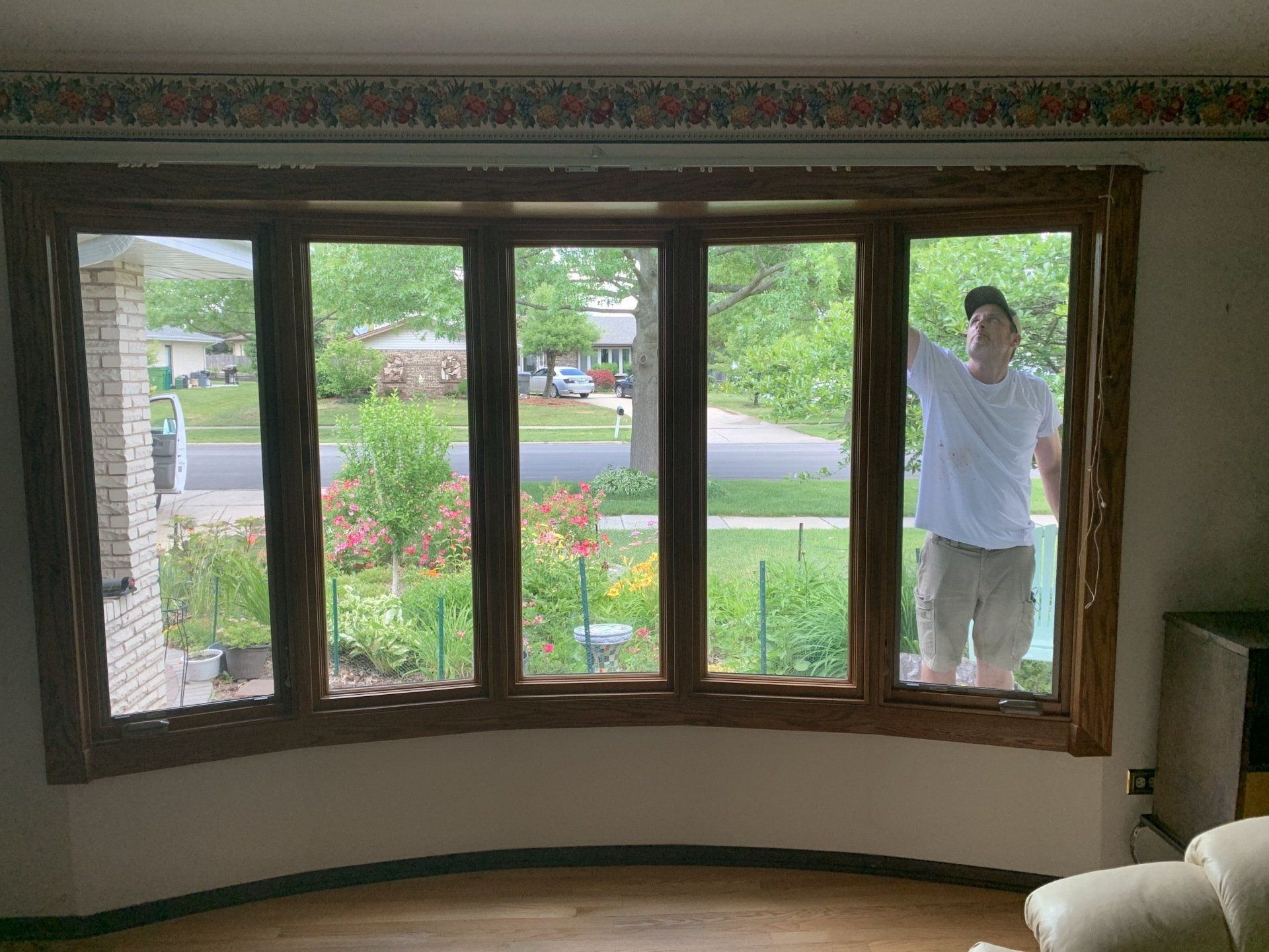 Window installation in progress in Oak Lawn, IL