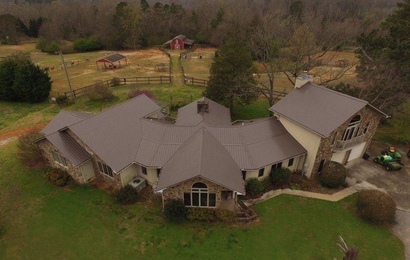 29 gauge Georgia Rib Metal Roof in Burnished Slate, located in Canon, GA