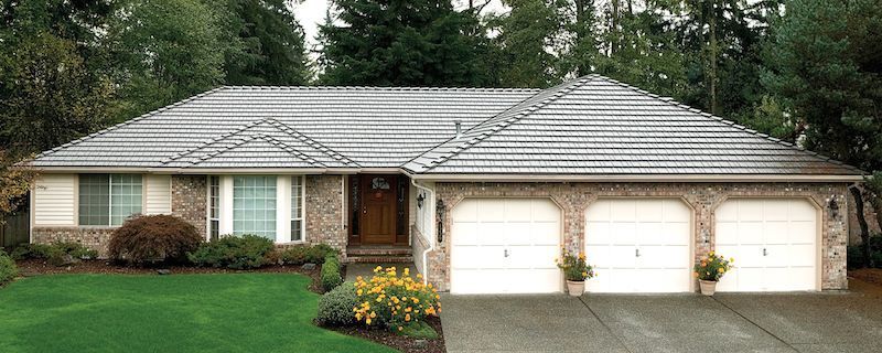 Home with metal roofing