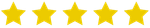 A row of yellow stars on a white background.