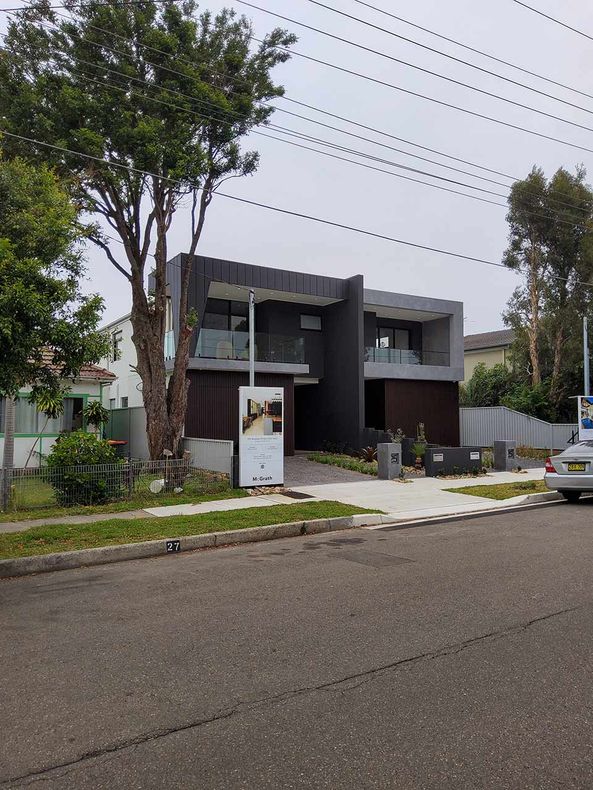 exterior view of a constructed house