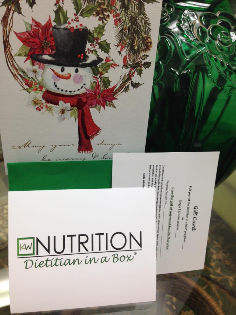 KW Nutrition Dietitian in a Box with green vase