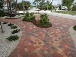 Custom Driveway with Landscape — Sarasota, FL — Custom Pavers of Southwest Florida