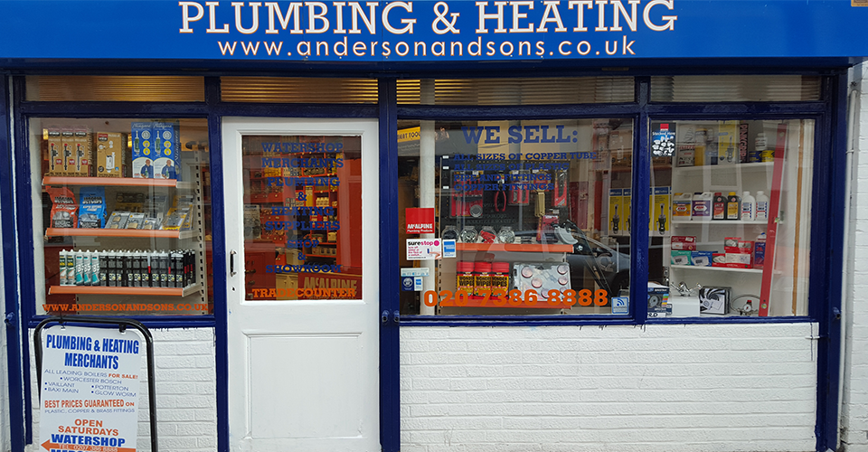 Exterior of the Andersons Water Shop in Fulham