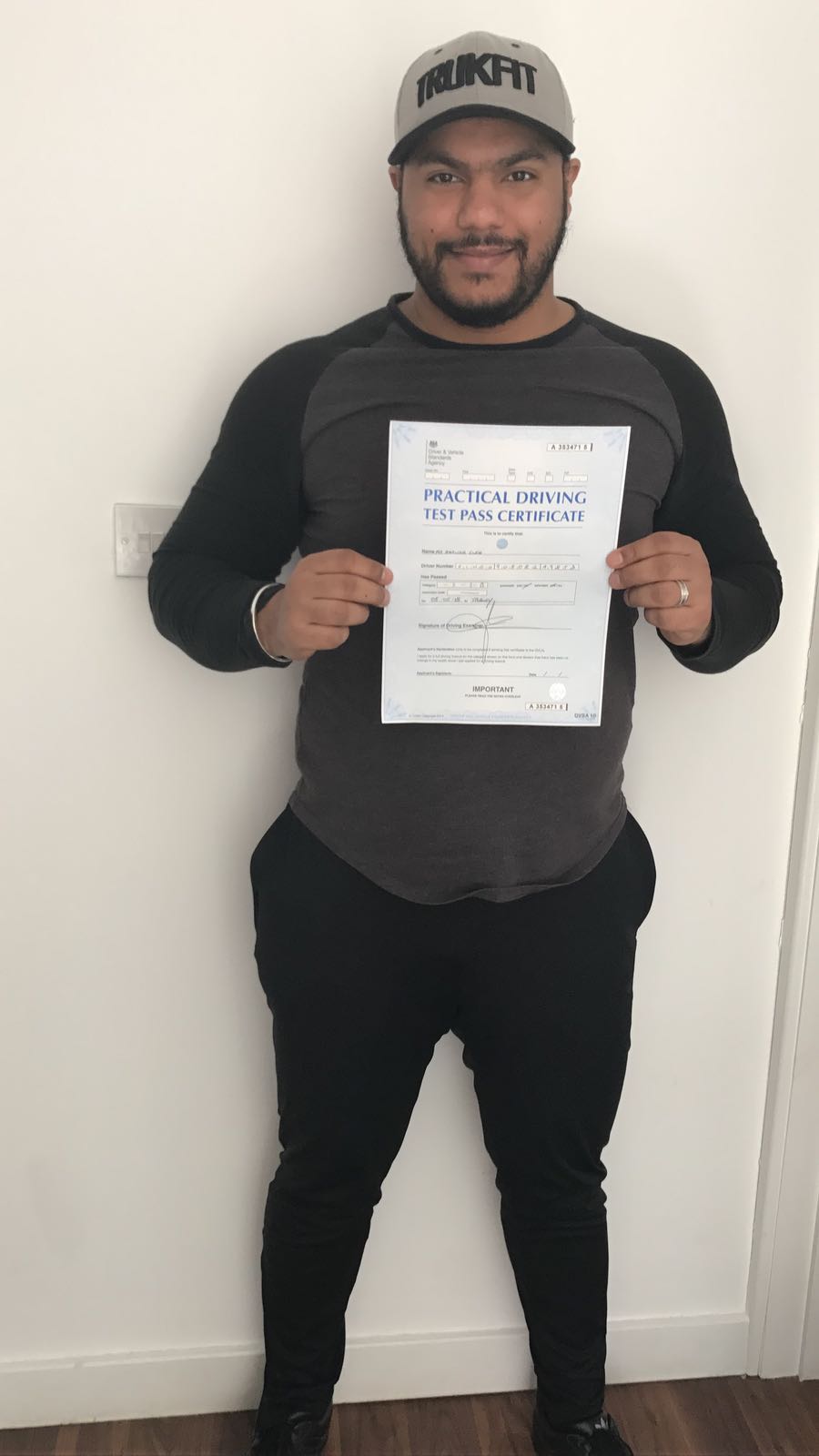 Amrinder passed with Trenton 2018 - FIVESTAR Driver Training