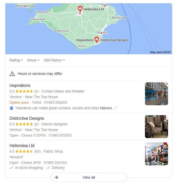 An example of a Google 3-pack An example of a Google 3-pack