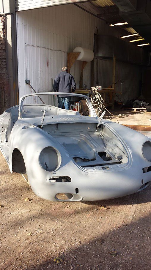 Shot blasted porsche