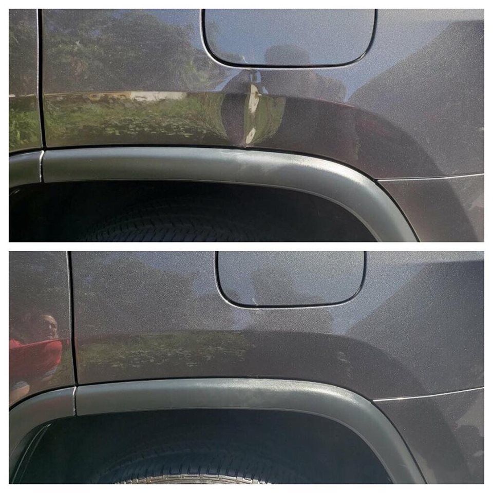 Paintless dent removal in Central Texas before and after
