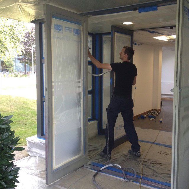 Door fitting in commercial premise