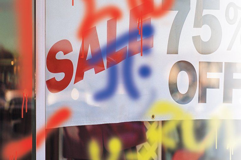 Store window with 