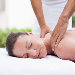 back massage at a salon