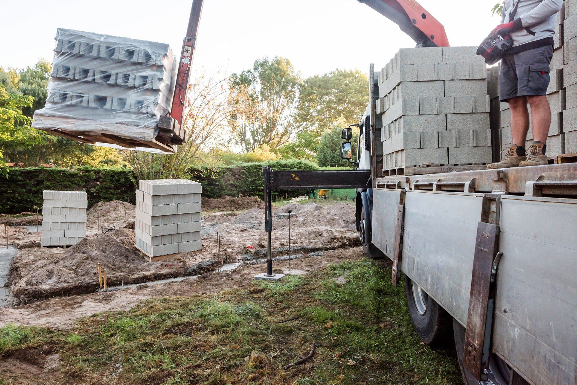 Delivery of Concrete Blocks — Danbury, CT — M & M Precast Corp.