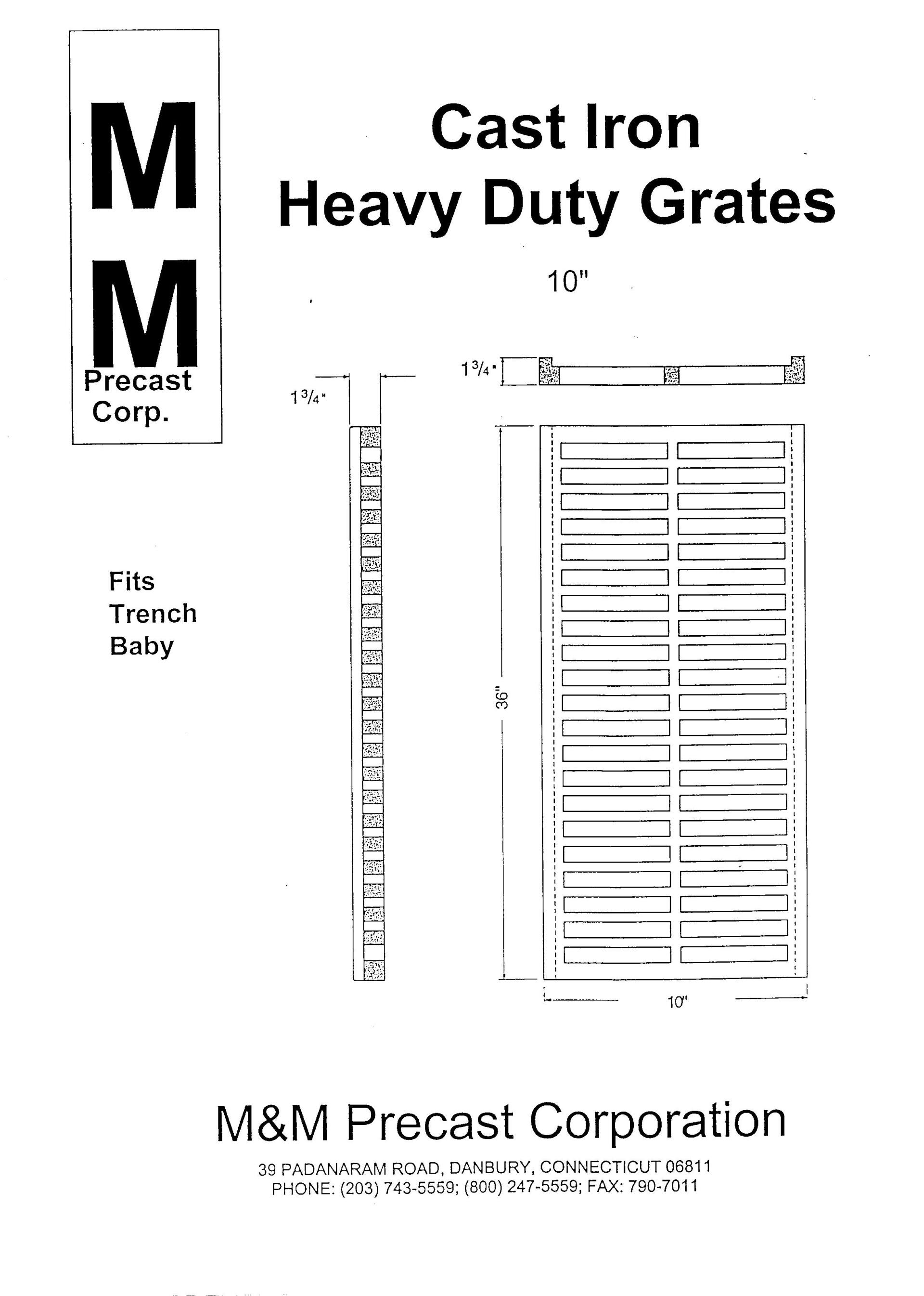 Cast Iron Grate — Danbury, CT — M & M Precast Corp.