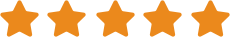 Five orange stars, likely representing a rating or score.