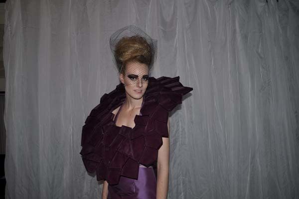 woman with hair bun