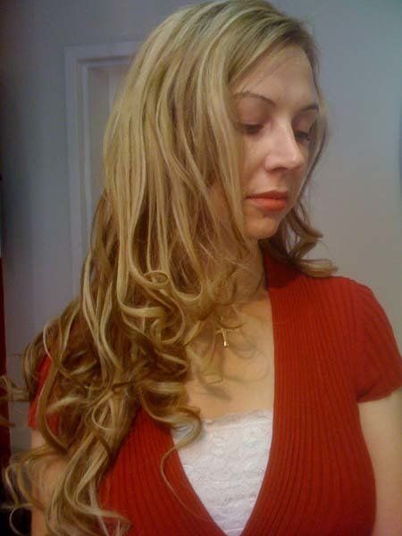 wavy blonde hair