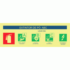 Sinalética de agente extintor abc
